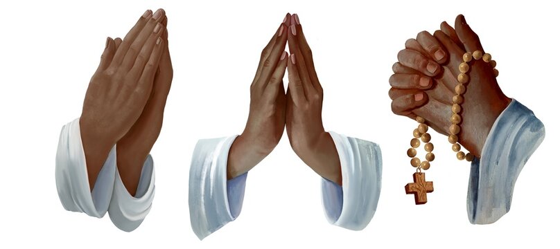praying African hands 