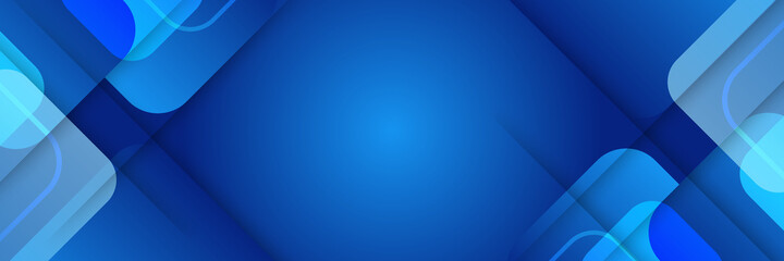 Modern abstract dark navy blue banner background. Vector abstract graphic design banner pattern background template.