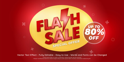 Flash sale banner template special up to 80% off