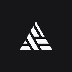 Triangle monogram logo design