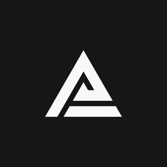 Triangle monogram logo design