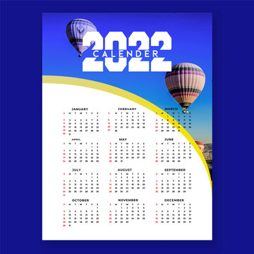stylish geometric 2022 new year calendar template design