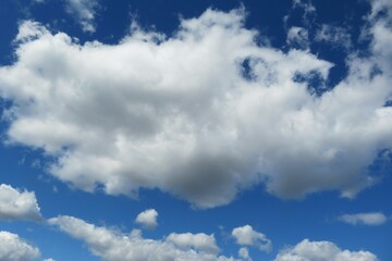 Beautiful cloudscape in blue sky, natural background