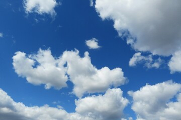 Heart shape cloud in blue sky, natural cloudscape