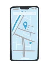 mobile phone with navigation
