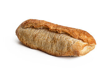 Italian ciabatta with golden crust and delicate air dough