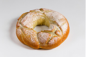 Kalach - white bread in the shape of a ring with a small hole