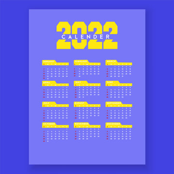 stylish geometric 2022 new year calendar template design