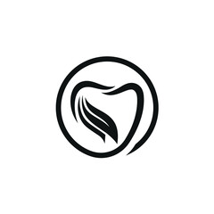 dental and natural leaves logo design inspiration