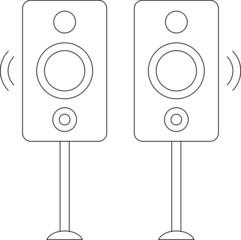 furniture icons speaker and electronics