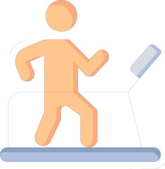 healthy life icons treadmill and sport