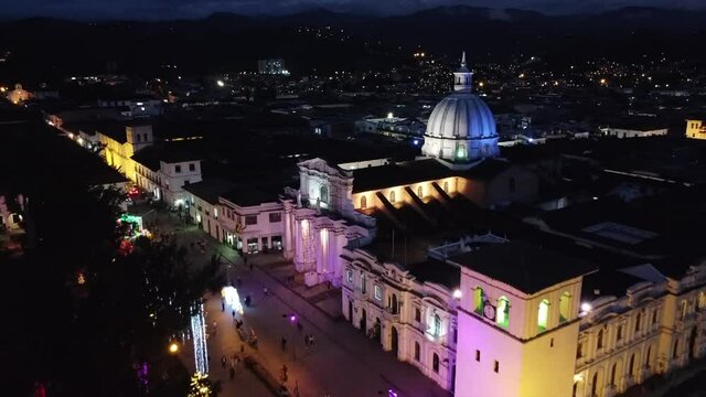 vista a&eacute;rea catedral de Popay&aacute;n, Cauca, Colombia