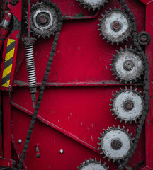 Mechanism of the machine gears and chains