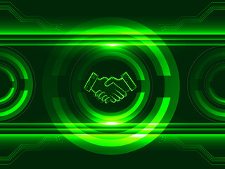 2d illustration shakehands business concept