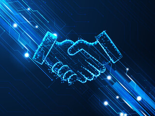 2d illustration shakehands business concept