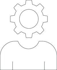 data analytics icons manager and person