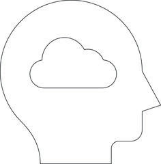 data analytics icons cloud and brain
