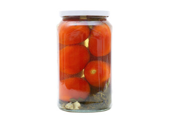 Jar of salted tomatoes