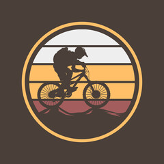 Bike sport logo design template