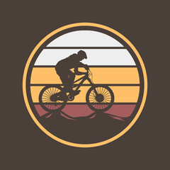 Bike sport logo design template