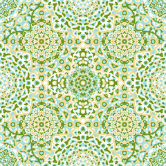 Delicate openwork geometric floral seamless pattern