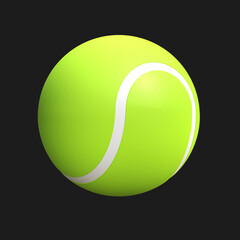 tennis ball sport icon 3d rendered illustration