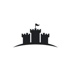 Castle logo icon design vector illustration