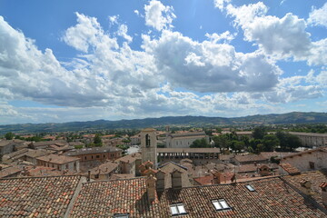 Obraz premium città di gubbio borgo medievale,vista dall'alto