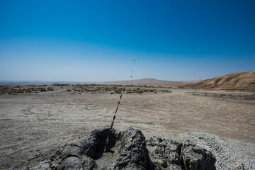 the mud volcanoes of Gobustan, Azerbaijan