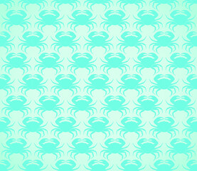 blue crab sea / sea food / theme seamless pattern
