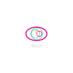 Eye Logo. Abstract logo design. Circle logo. Vector illustration.