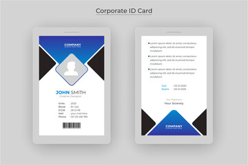 Creative corporate business Modern Id card For employee. Multipurpose id card template	