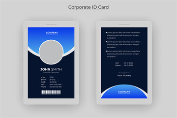 Creative corporate business Modern Id card For employee. Multipurpose id card template	