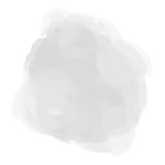 Watercolor spot on white. Aquarelle blotch on isolated background. Light blur stain. Hand drawn backdrop for design and work. Art creation. Doodle for inscriptions