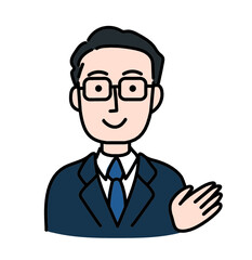 ビジネスマン　ビジネス　男性　イラスト