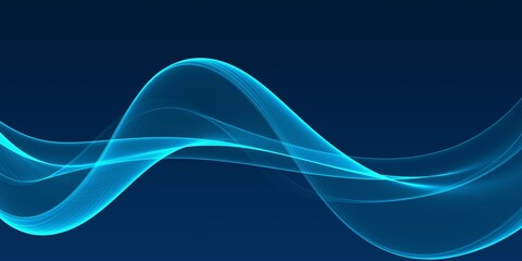 Abstract elegant blue neon wave background