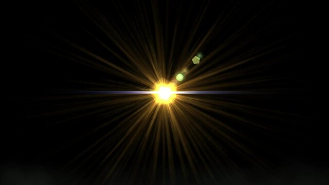 Rays of an abstract sun are successively obscured by rising smoke and fumes from noxious vents, climate change animation