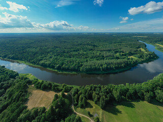 punia mount in lithuania from drone