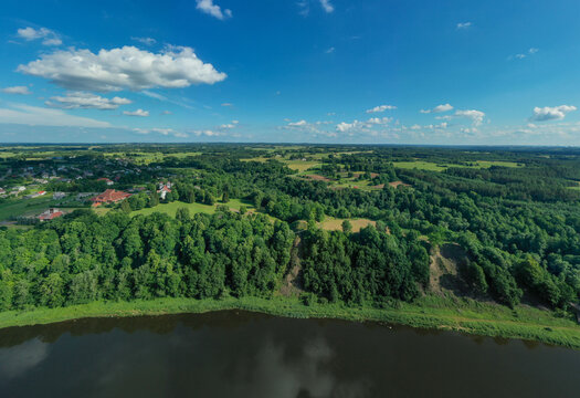 punia mount in lithuania from drone