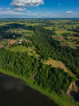 punia mount in lithuania from drone