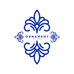 ornamental logo templates. line art ornament for business identity.