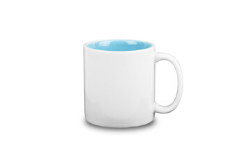 white cup isolated from background, on white background
