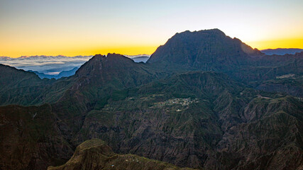 Obraz premium Cirque de Mafate et Cirque de Cilaos Ile de la Réunion