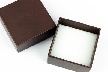 opened gift box, jewelry box, isolate on white background