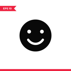 Happy icon vector. Smile sign