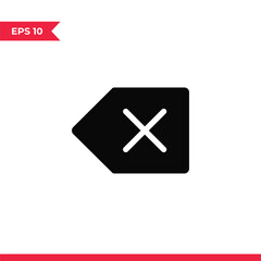 Backspace icon vector. Delete sign