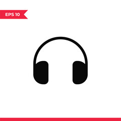 Headphones icon vector. Headset sign