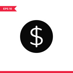 Dollar icon vector. Money sign