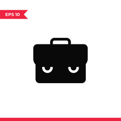 Suitcase icon vector. Briefcase sign