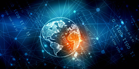 2d illustration world map abstract background
